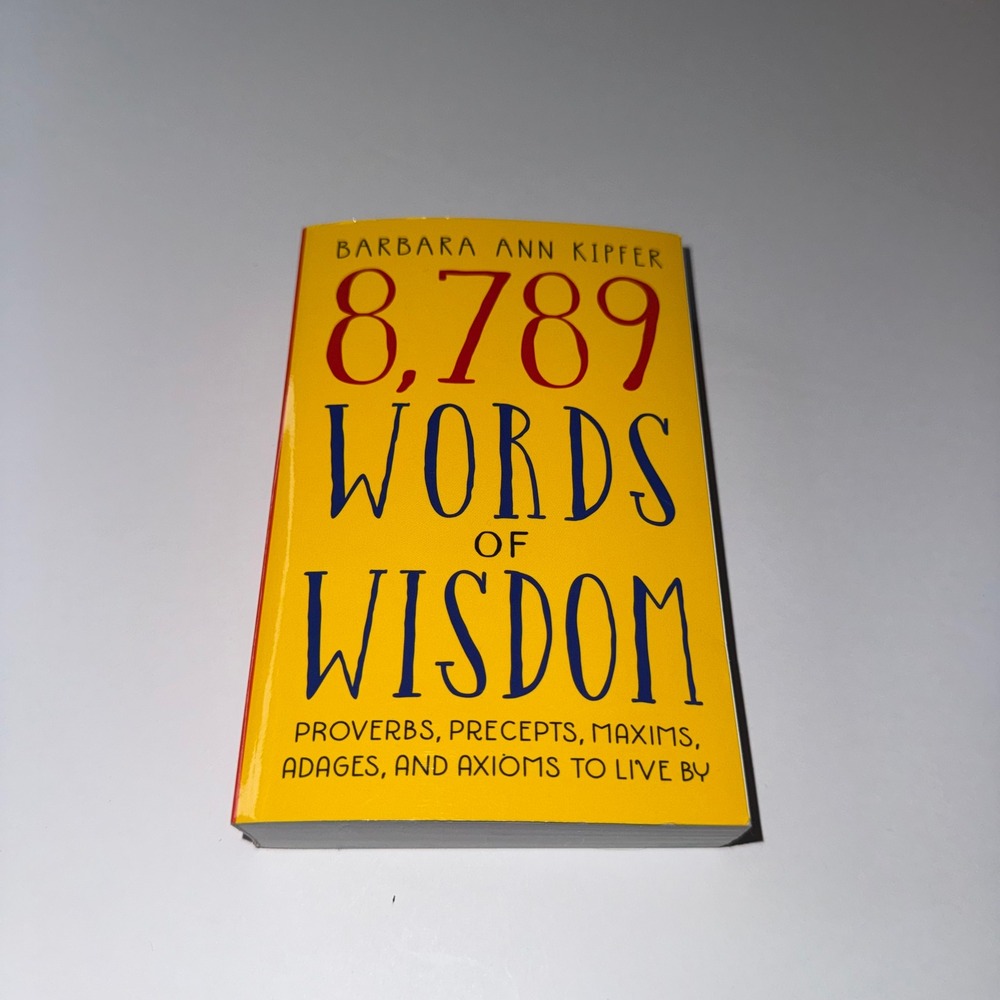 Barbara Ann Kipfer Book Yellow Excellent 8,789 Words of Wisdom Paperbk